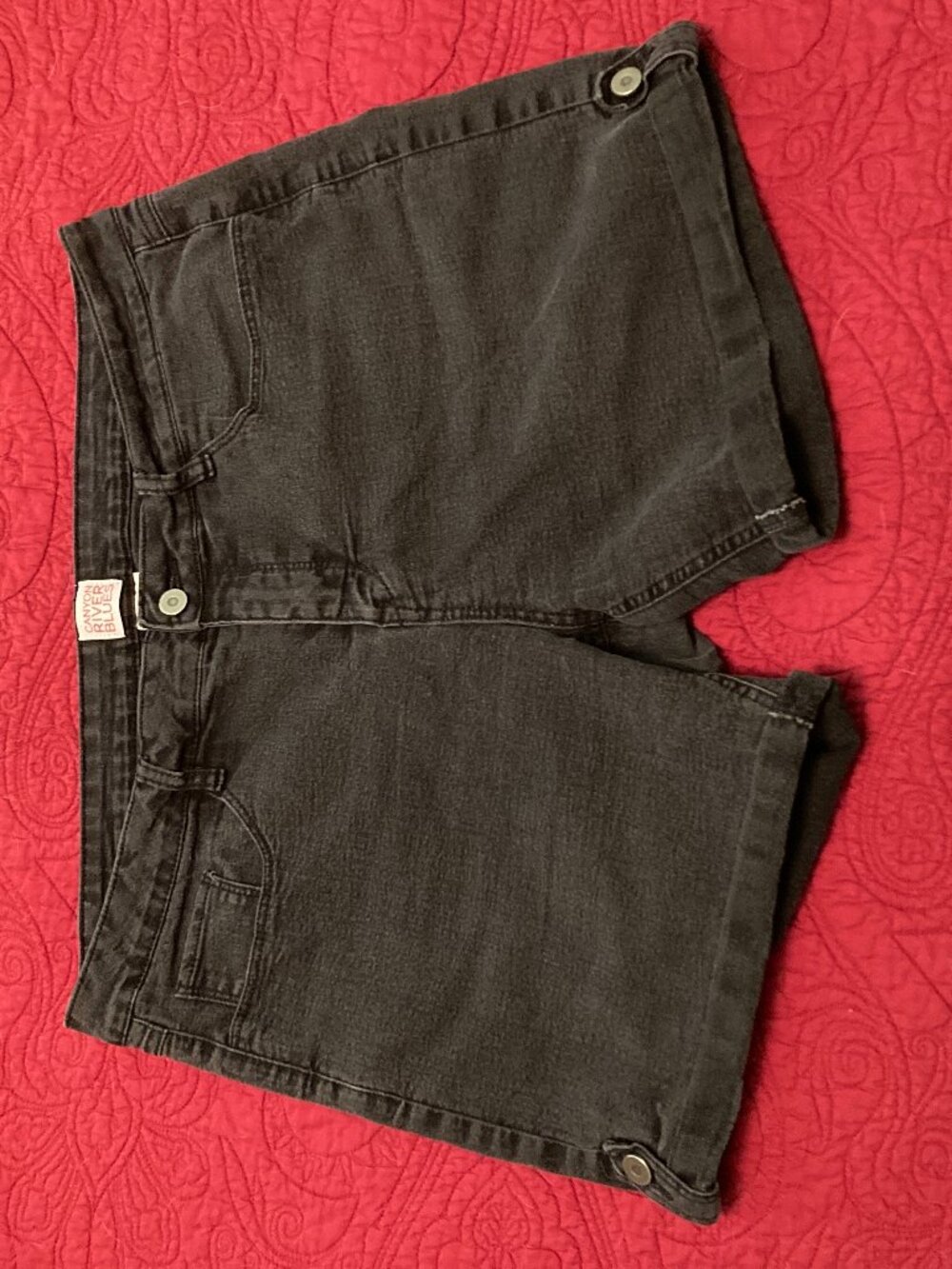 CANYON RIVER BLUES Black distressed Shorts 16